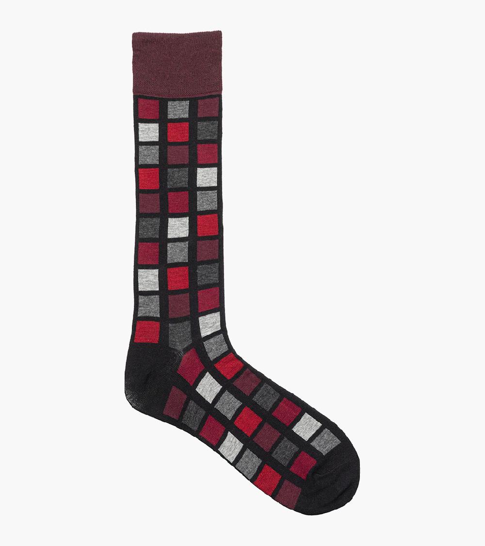 Stacy Adams Multi-Color Block Men's Crew Dress Socks Men’s Socks
