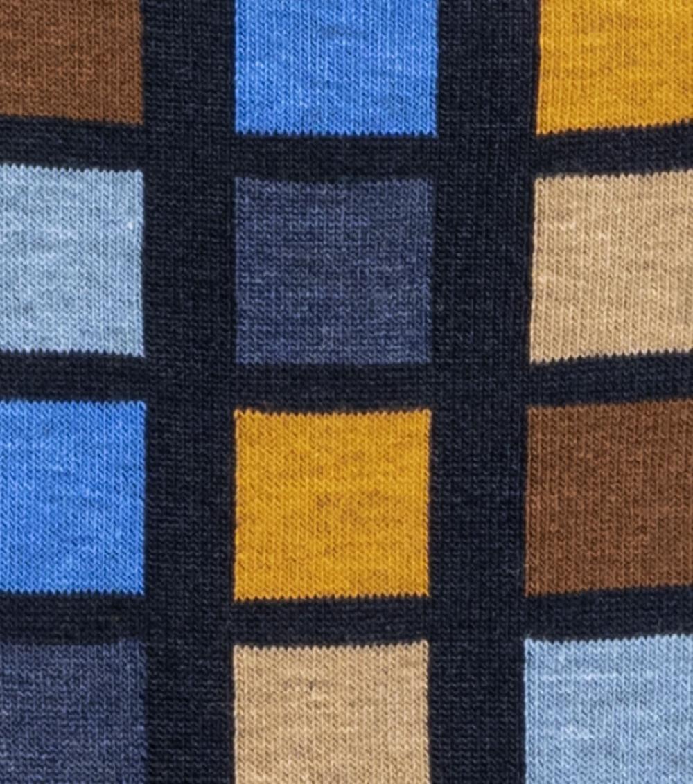 Stacy Adams Multi-Color Block Men's Crew Dress Socks Men’s Socks