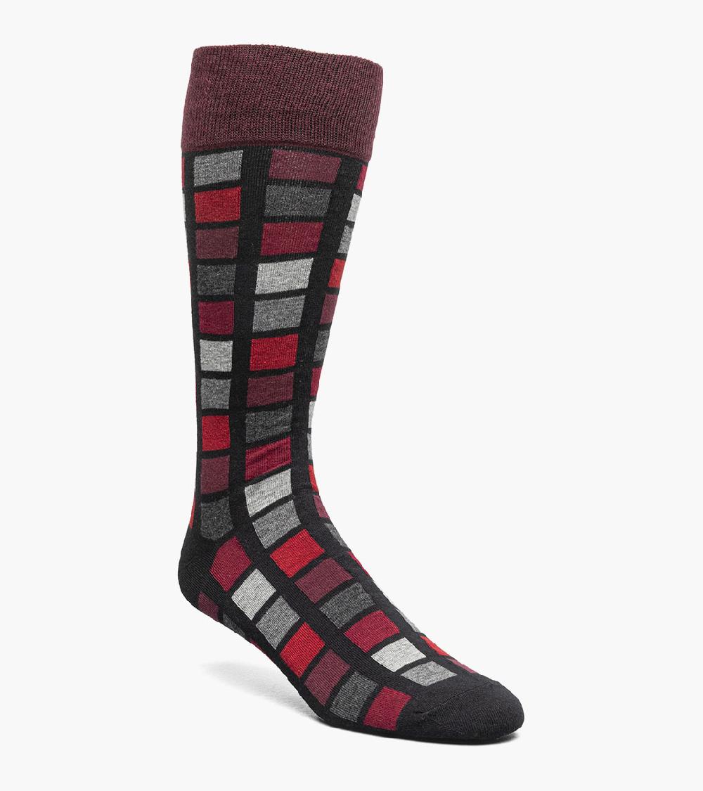 stacy adams Multi-Color Block Men's Crew Dress Socks Men’s Socks