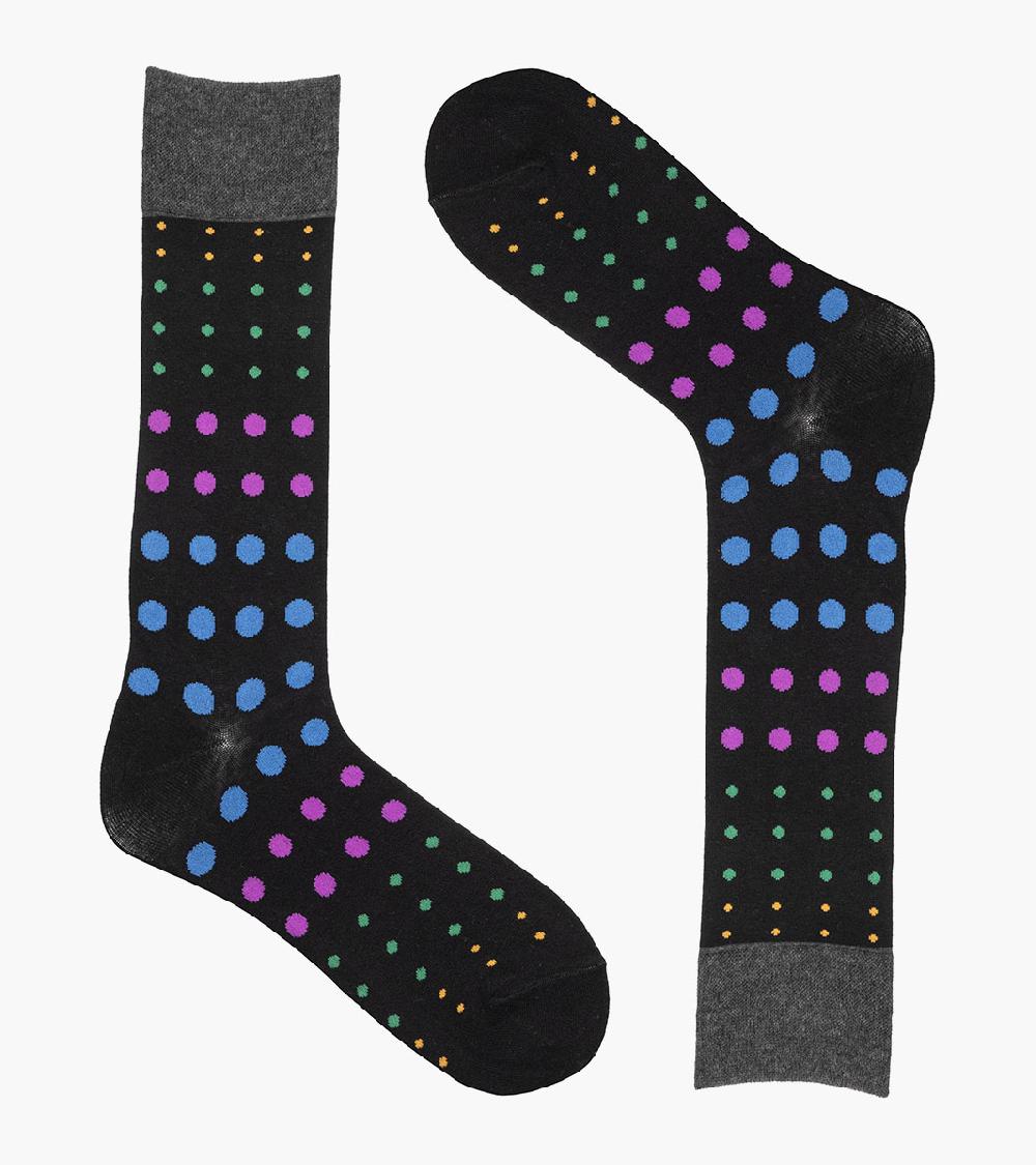 Stacy Adams Multi-Size Dots Men's Crew Dress Socks Men’s Socks