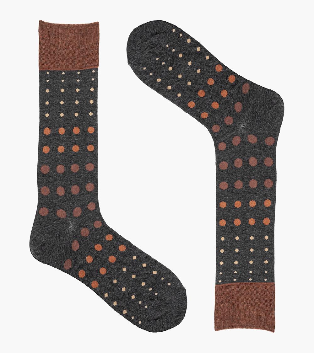 Stacy Adams Multi-Size Dots Men's Crew Dress Socks Men’s Socks