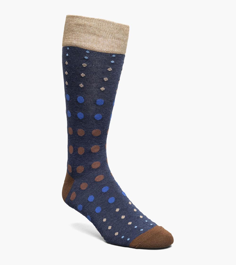 stacy adams Multi-Size Dots Men's Crew Dress Socks Men’s Socks