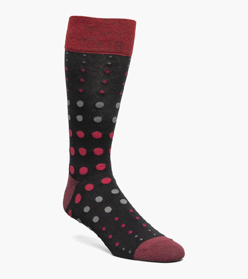 stacy adams Multi-Size Dots Men's Crew Dress Socks Men’s Socks