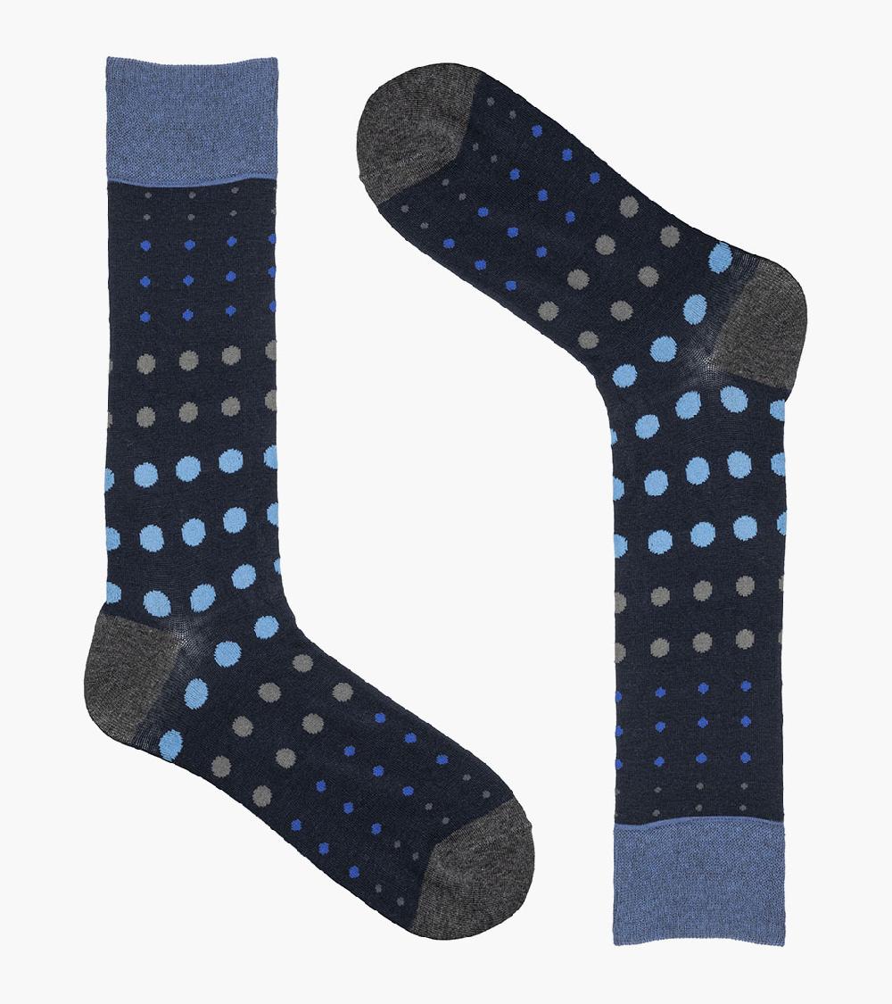 Stacy Adams Multi-Size Dots Men's Crew Dress Socks Men’s Socks