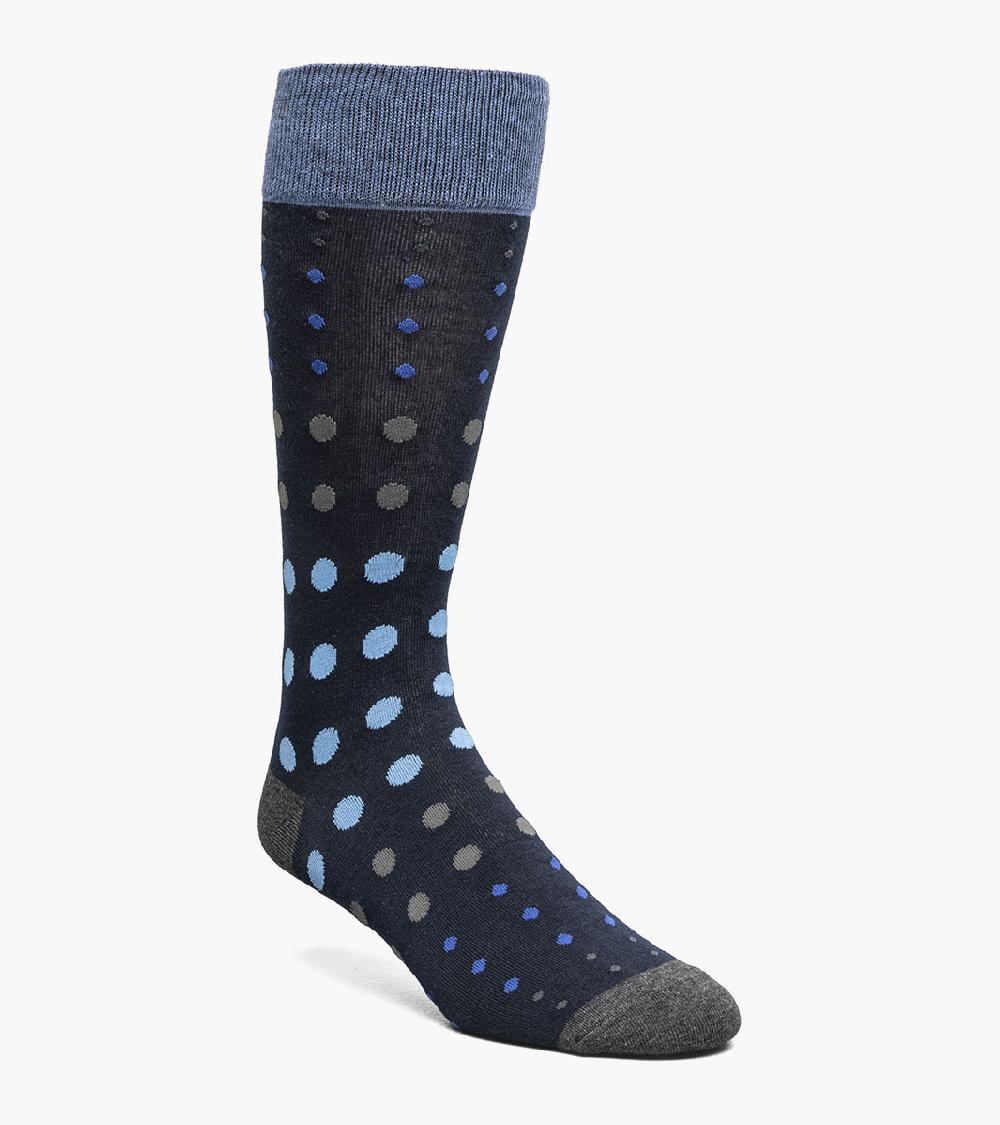 stacy adams Multi-Size Dots Men's Crew Dress Socks Men’s Socks