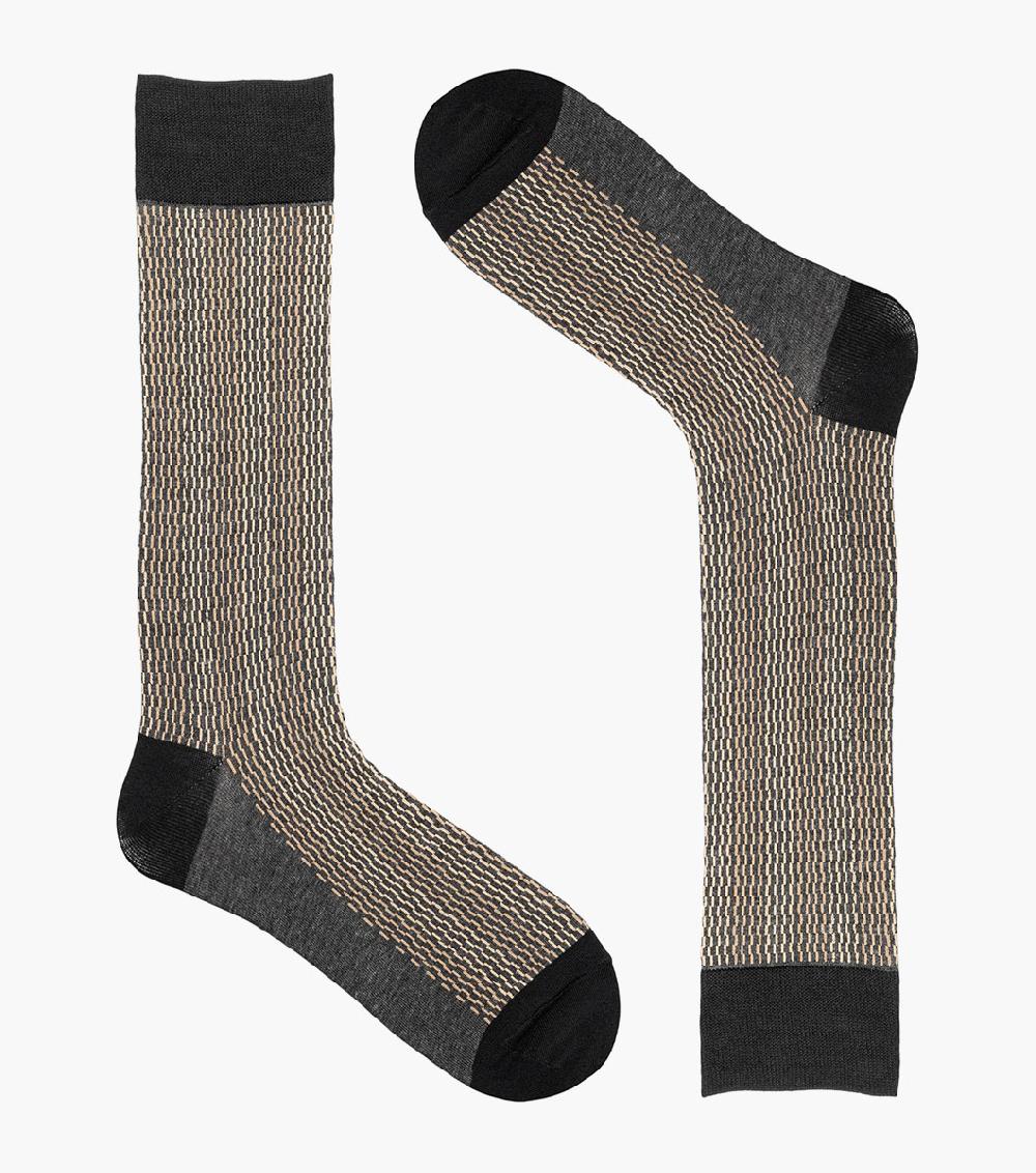 Stacy Adams Offset Lines Men’s Crew Dress Sock Men’s Socks