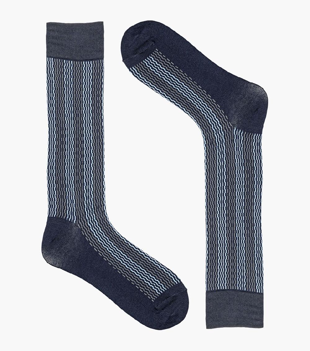 Stacy Adams Offset Lines Men’s Crew Dress Sock Men’s Socks