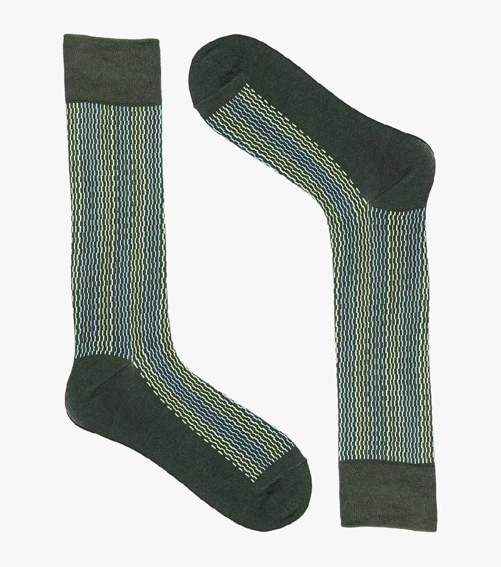 Stacy Adams Offset Lines Men’s Crew Dress Sock Men’s Socks