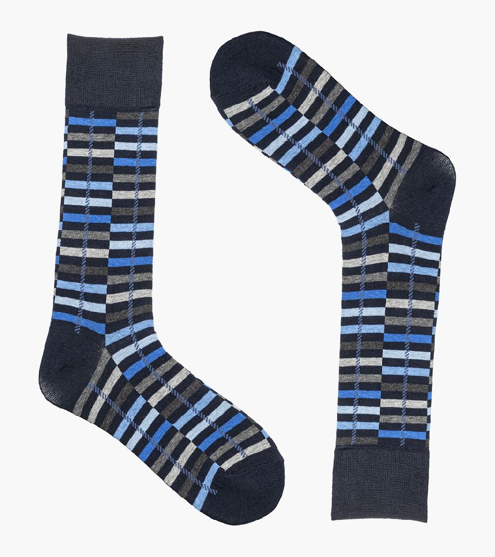 Stacy Adams Offset Stripe Men's Crew Dress Socks Men’s Socks