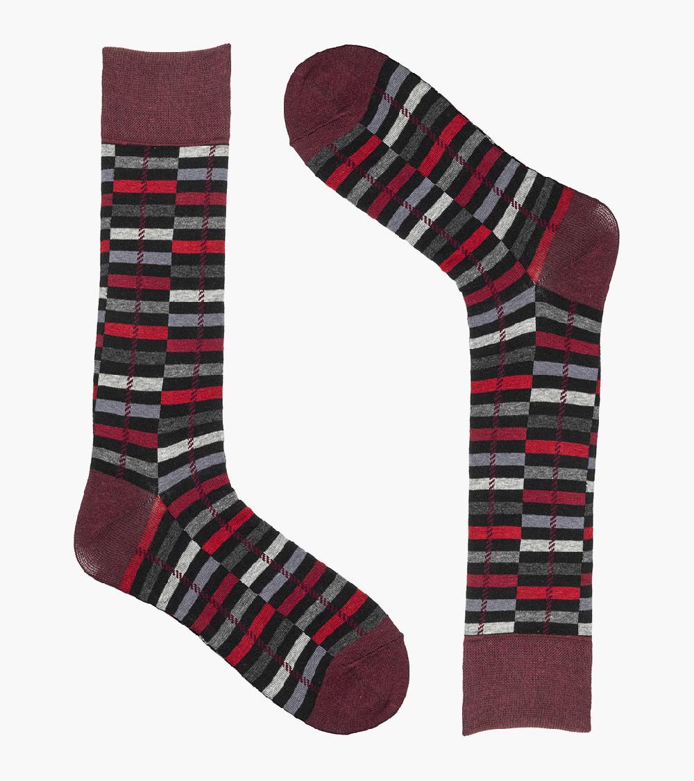 Stacy Adams Offset Stripe Men's Crew Dress Socks Men’s Socks