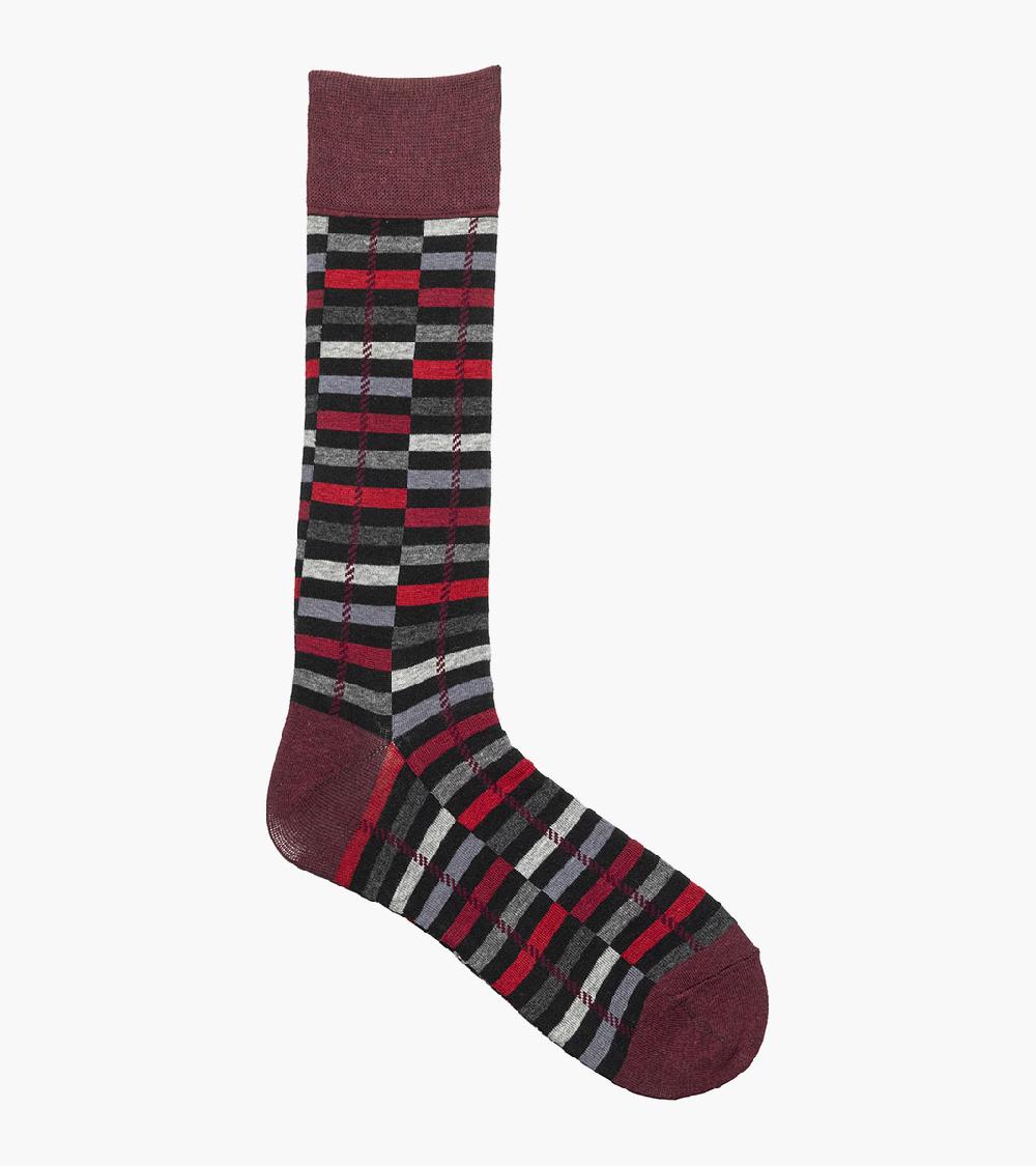 Stacy Adams Offset Stripe Men's Crew Dress Socks Men’s Socks
