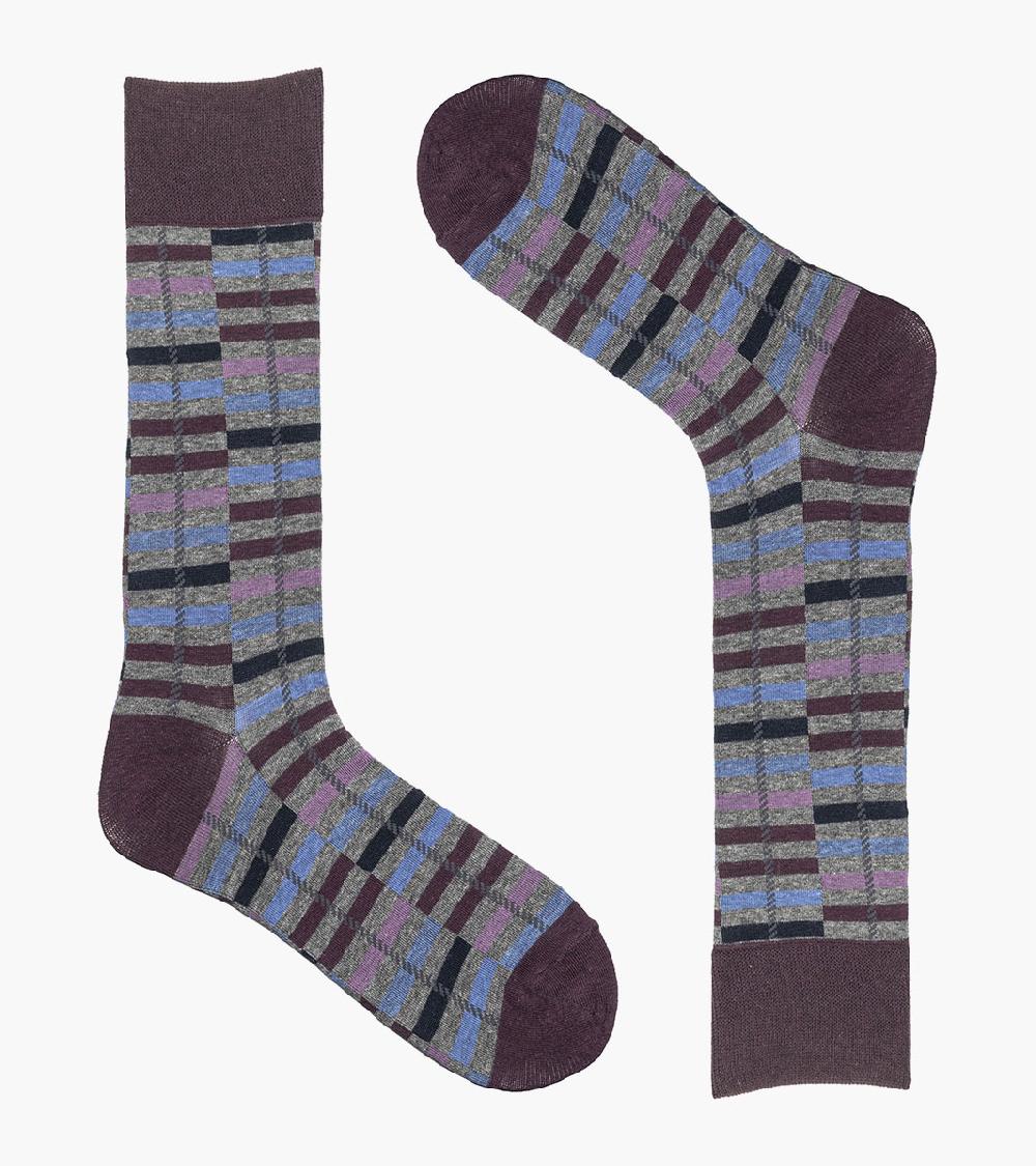 Stacy Adams Offset Stripe Men's Crew Dress Socks Men’s Socks