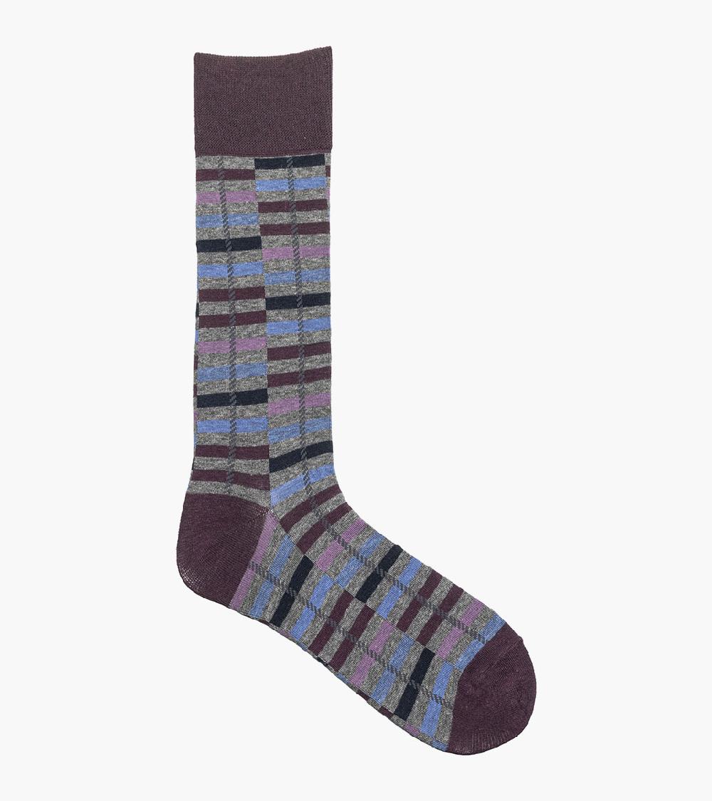 Stacy Adams Offset Stripe Men's Crew Dress Socks Men’s Socks