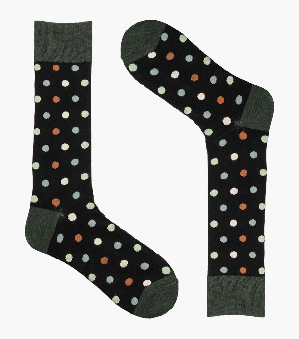 Stacy Adams Oversize Polka Dots Men's Crew Dress Sock Men’s Socks