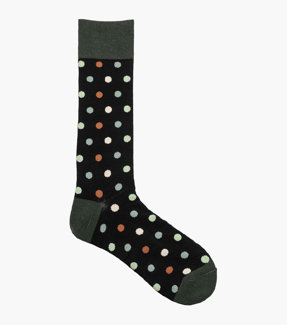 Stacy Adams Oversize Polka Dots Men's Crew Dress Sock Men’s Socks
