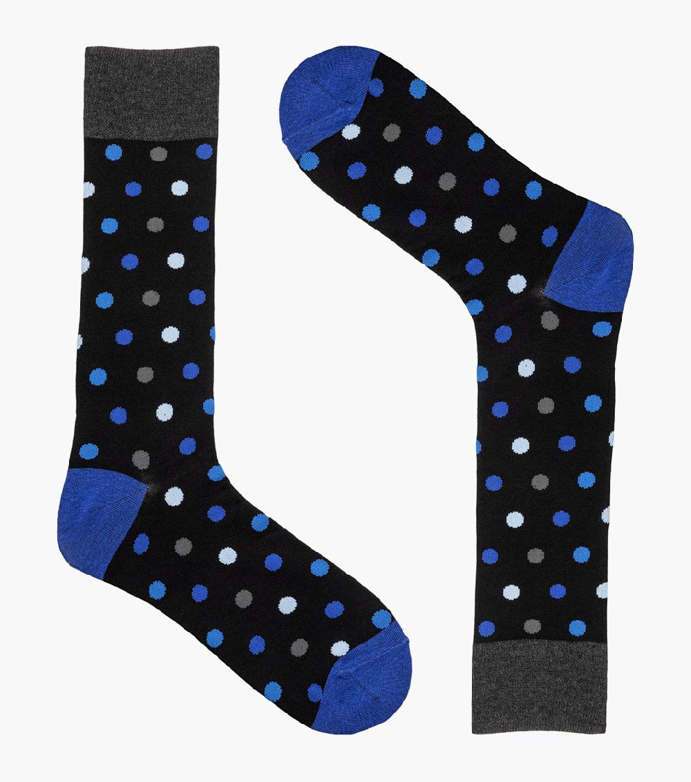 Stacy Adams Oversize Polka Dots Men's Crew Dress Sock Men’s Socks