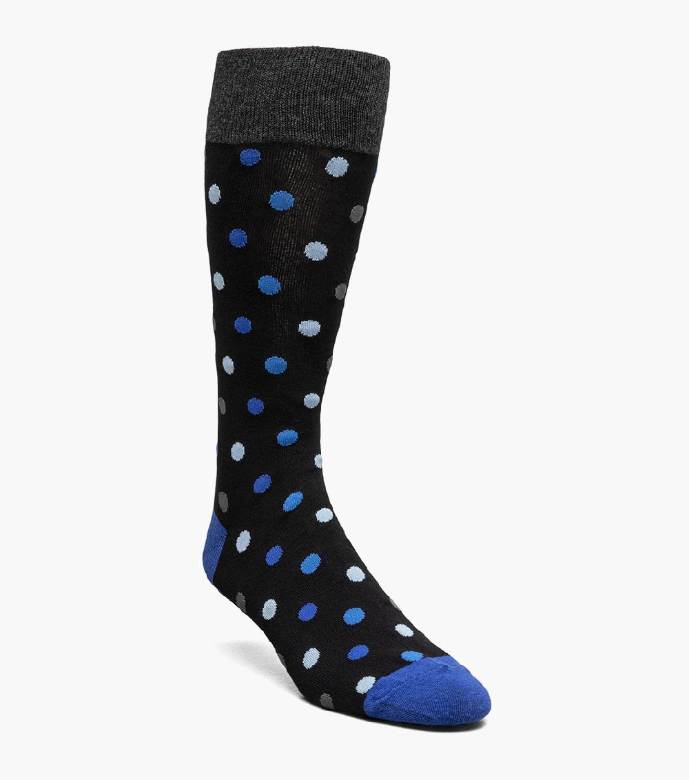 stacy adams Oversize Polka Dots Men's Crew Dress Sock Men’s Socks