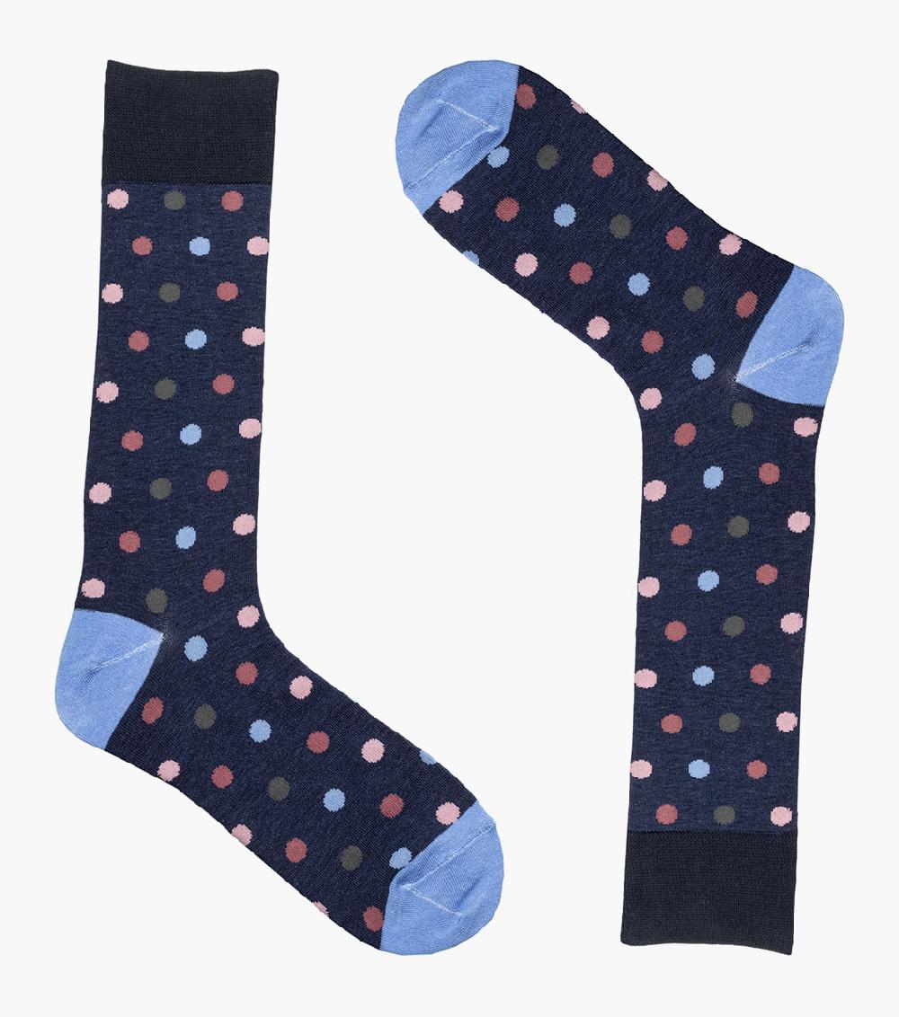 Stacy Adams Oversize Polka Dots Men's Crew Dress Sock Men’s Socks