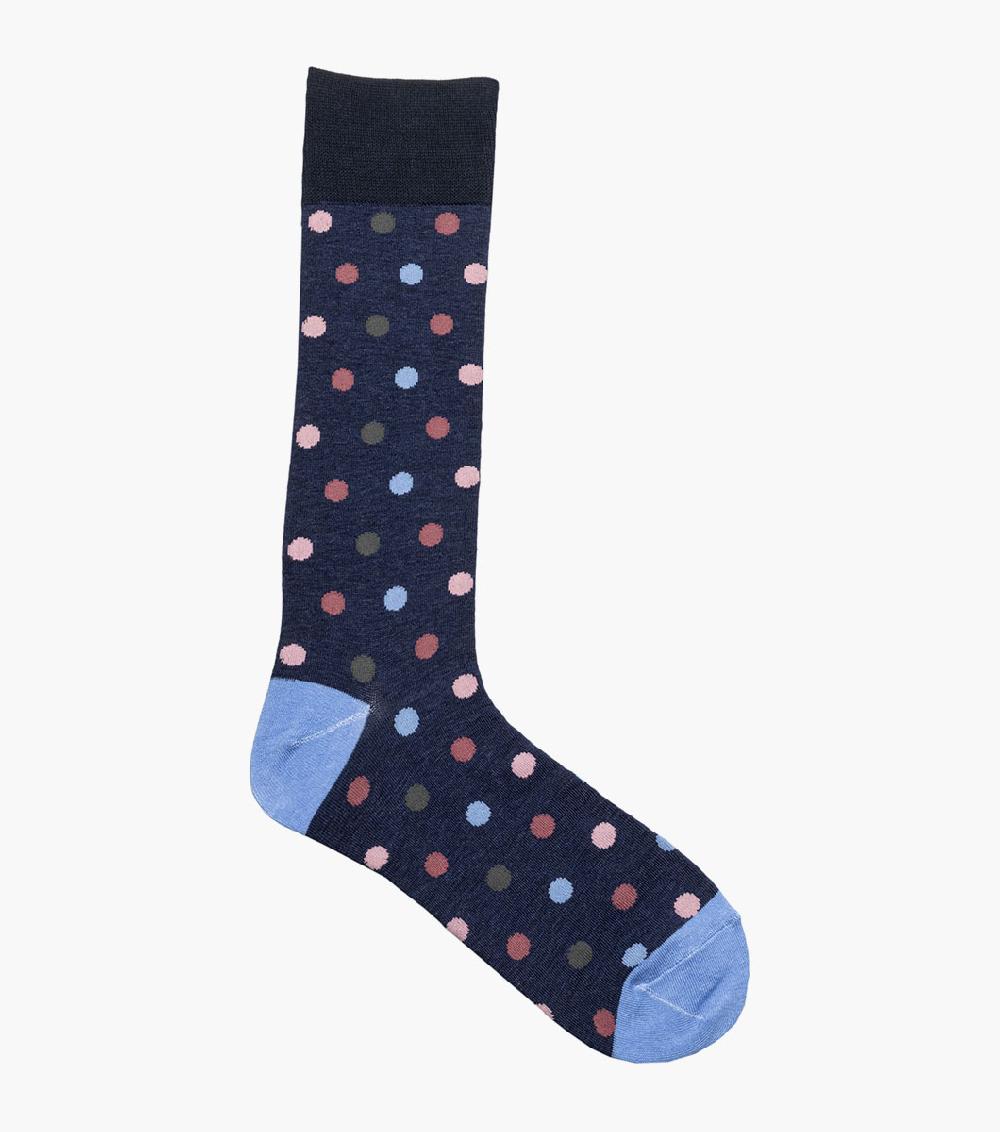 Stacy Adams Oversize Polka Dots Men's Crew Dress Sock Men’s Socks