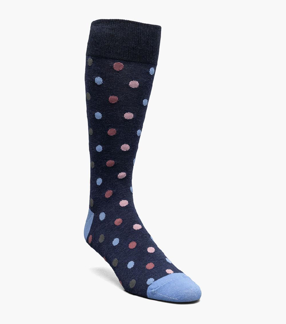 stacy adams Oversize Polka Dots Men's Crew Dress Sock Men’s Socks