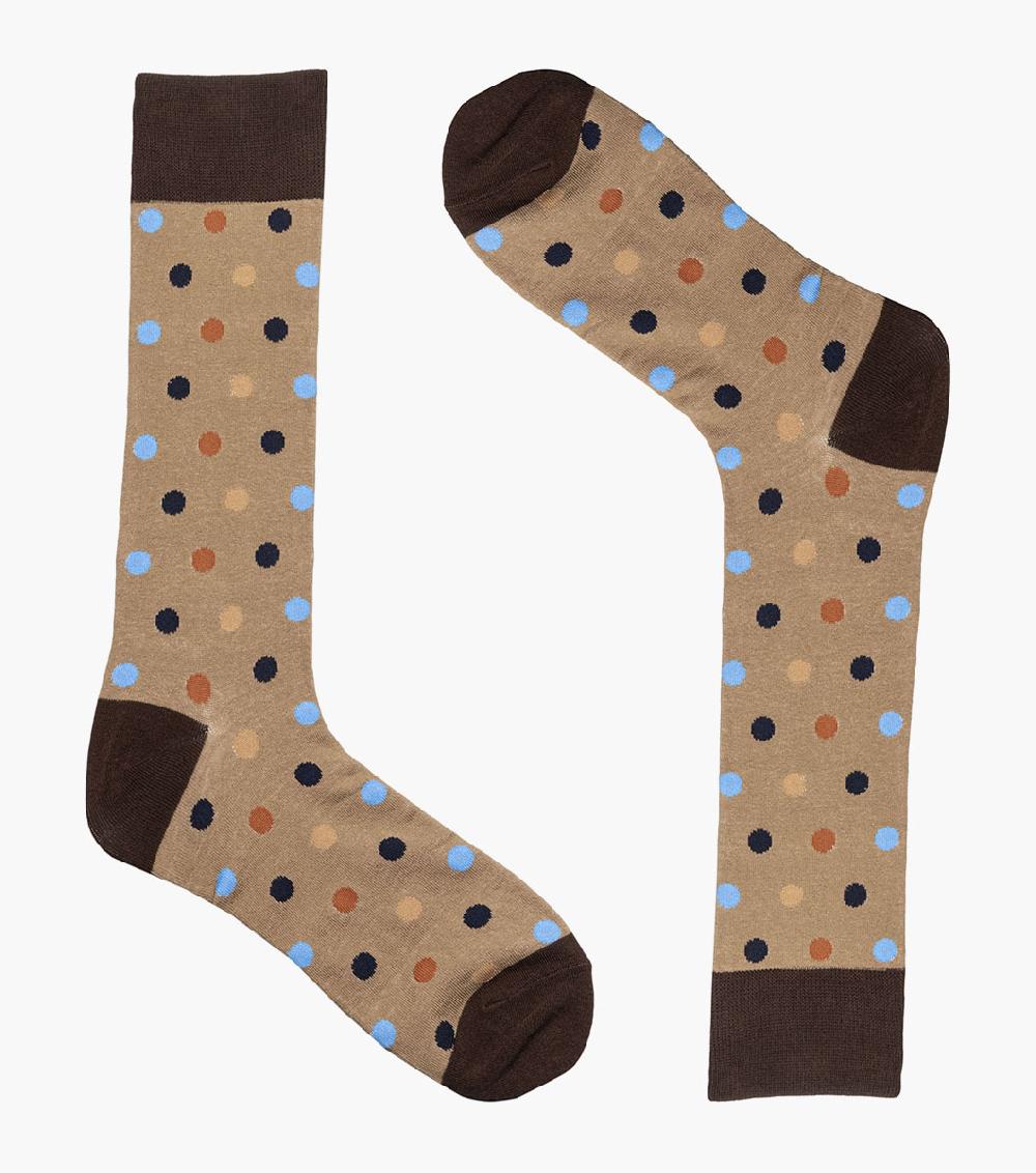 Stacy Adams Oversize Polka Dots Men's Crew Dress Sock Men’s Socks
