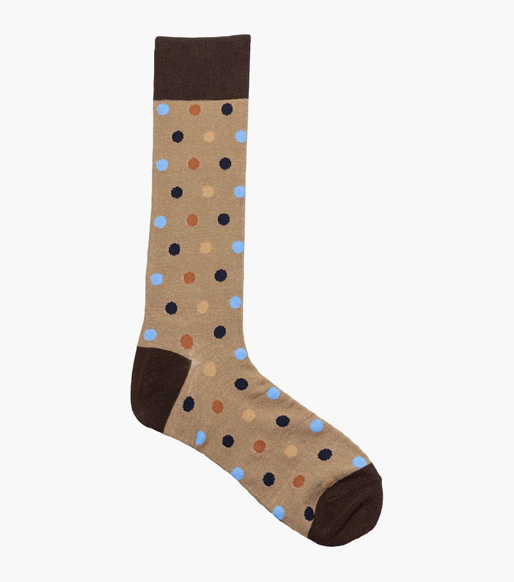 Stacy Adams Oversize Polka Dots Men's Crew Dress Sock Men’s Socks
