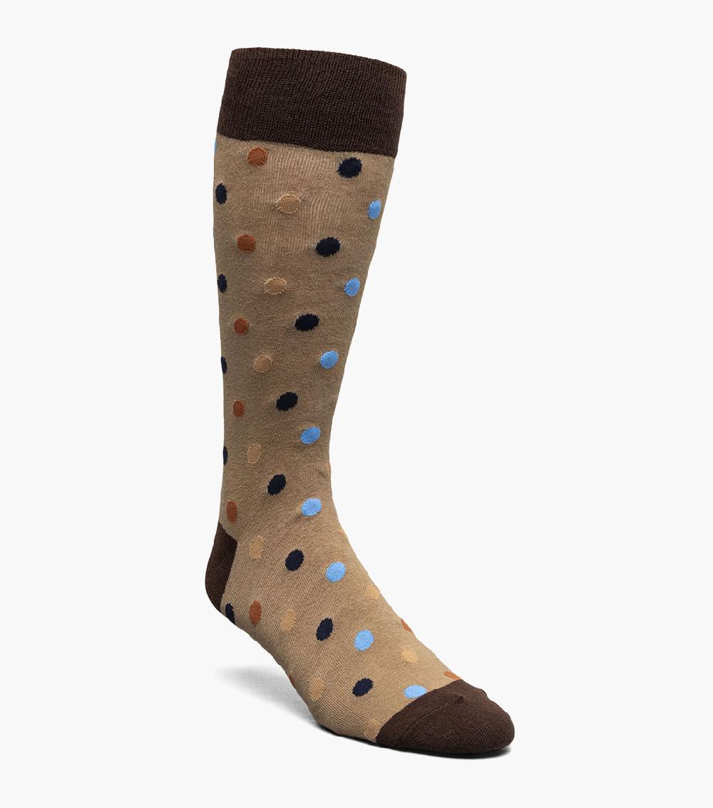 stacy adams Oversize Polka Dots Men's Crew Dress Sock Men’s Socks
