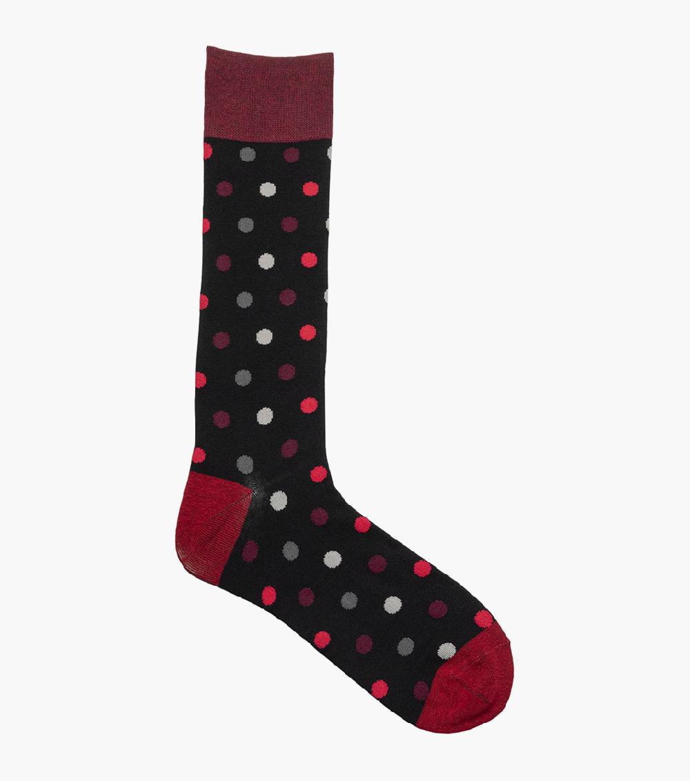Stacy Adams Oversize Polka Dots Men's Crew Dress Sock Men’s Socks