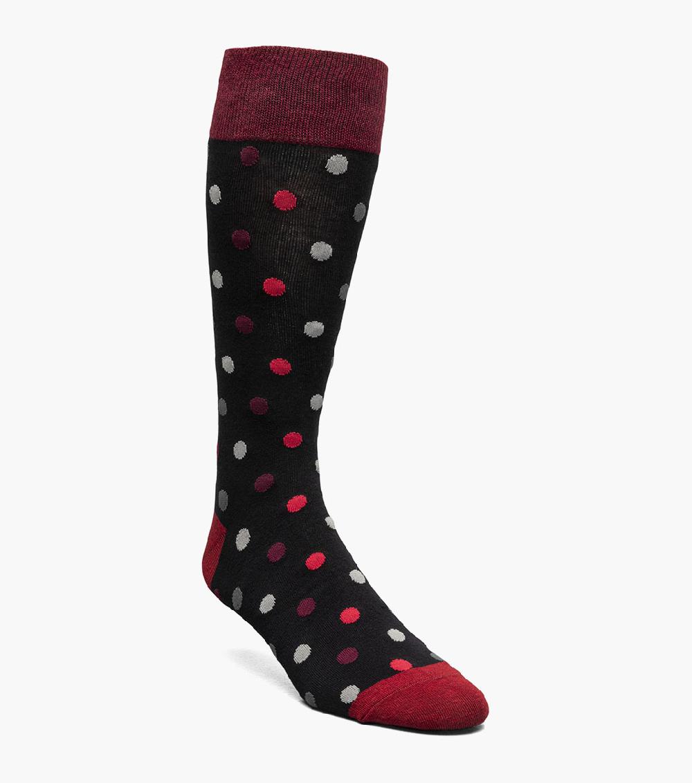 stacy adams Oversize Polka Dots Men's Crew Dress Sock Men’s Socks