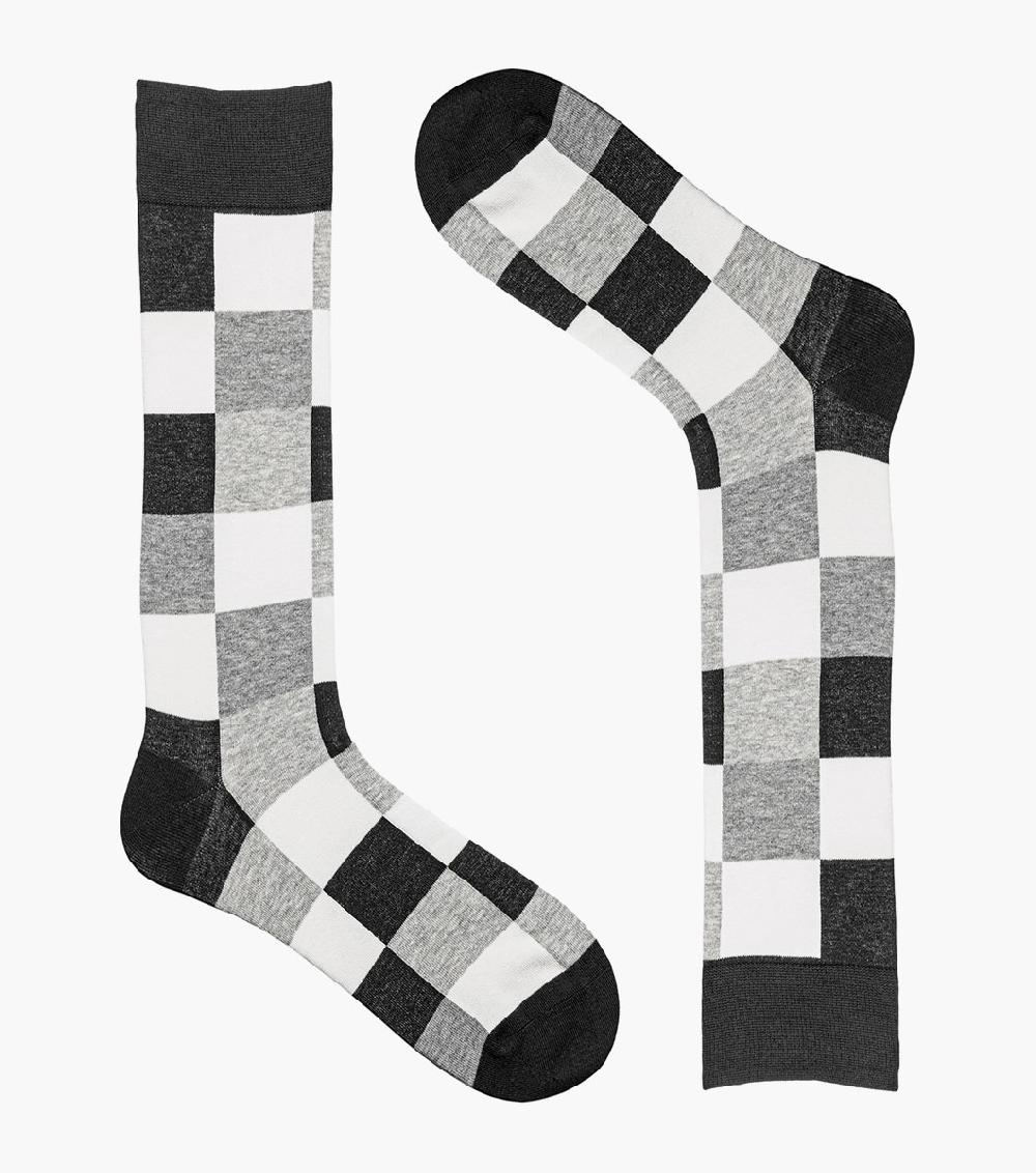 Stacy Adams Oversized Checks Men’s Crew Dress Sock Men’s Socks