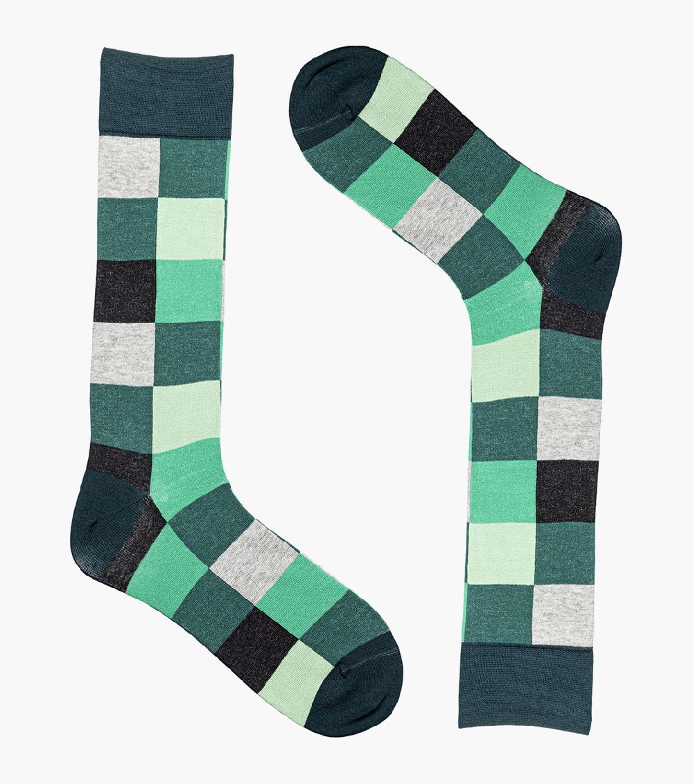 Stacy Adams Oversized Checks Men’s Crew Dress Sock Men’s Socks