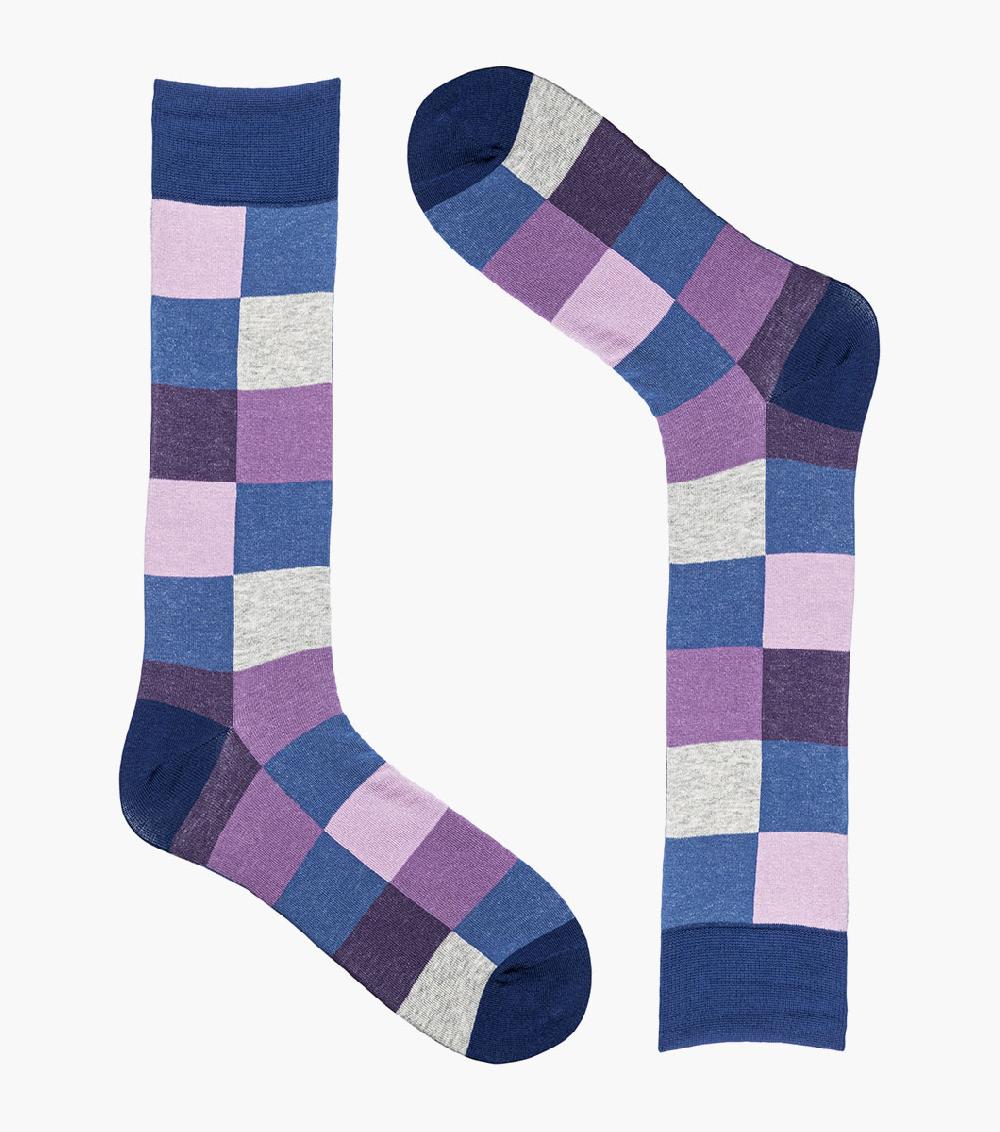 Stacy Adams Oversized Checks Men’s Crew Dress Sock Men’s Socks