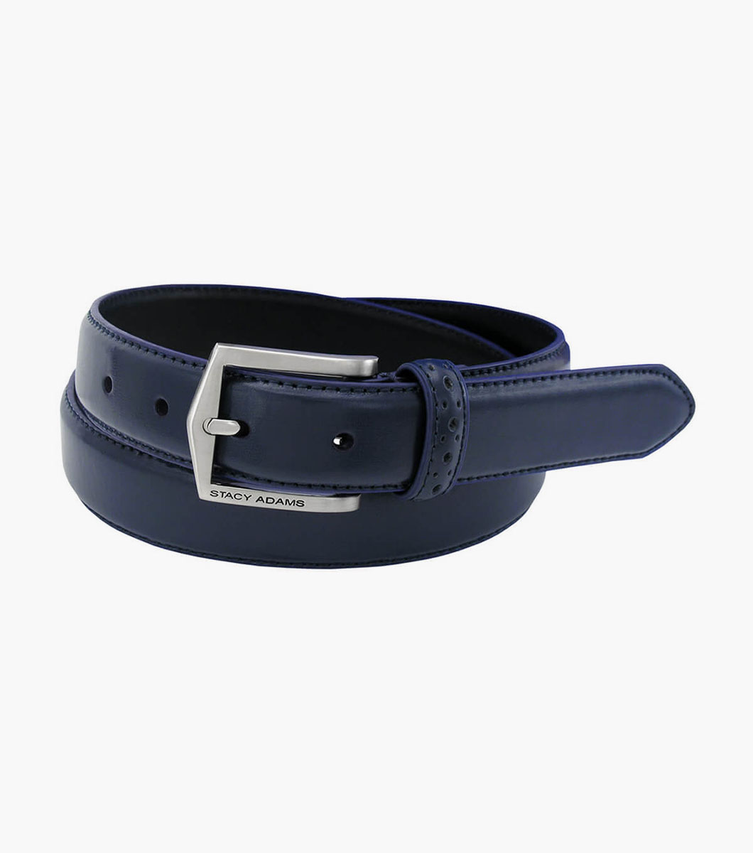 stacy adams Pinseal Perf Strap Genuine Leather Belt Men’s Belts