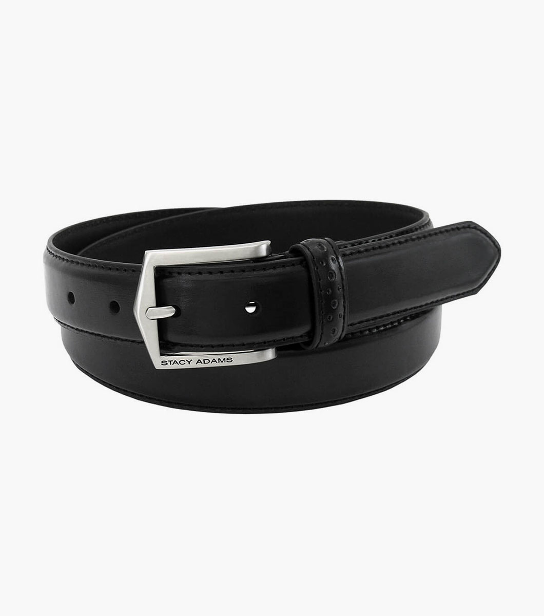 stacy adams Pinseal Perf Strap Genuine Leather Belt Men’s Belts