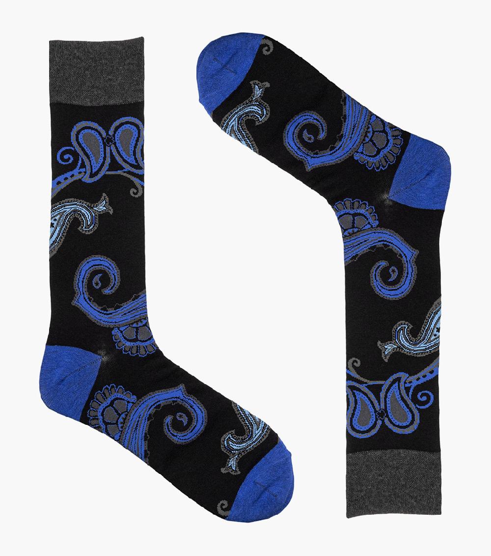 Stacy Adams Pop Of Paisley Men's Crew Dress Sock Men’s Socks