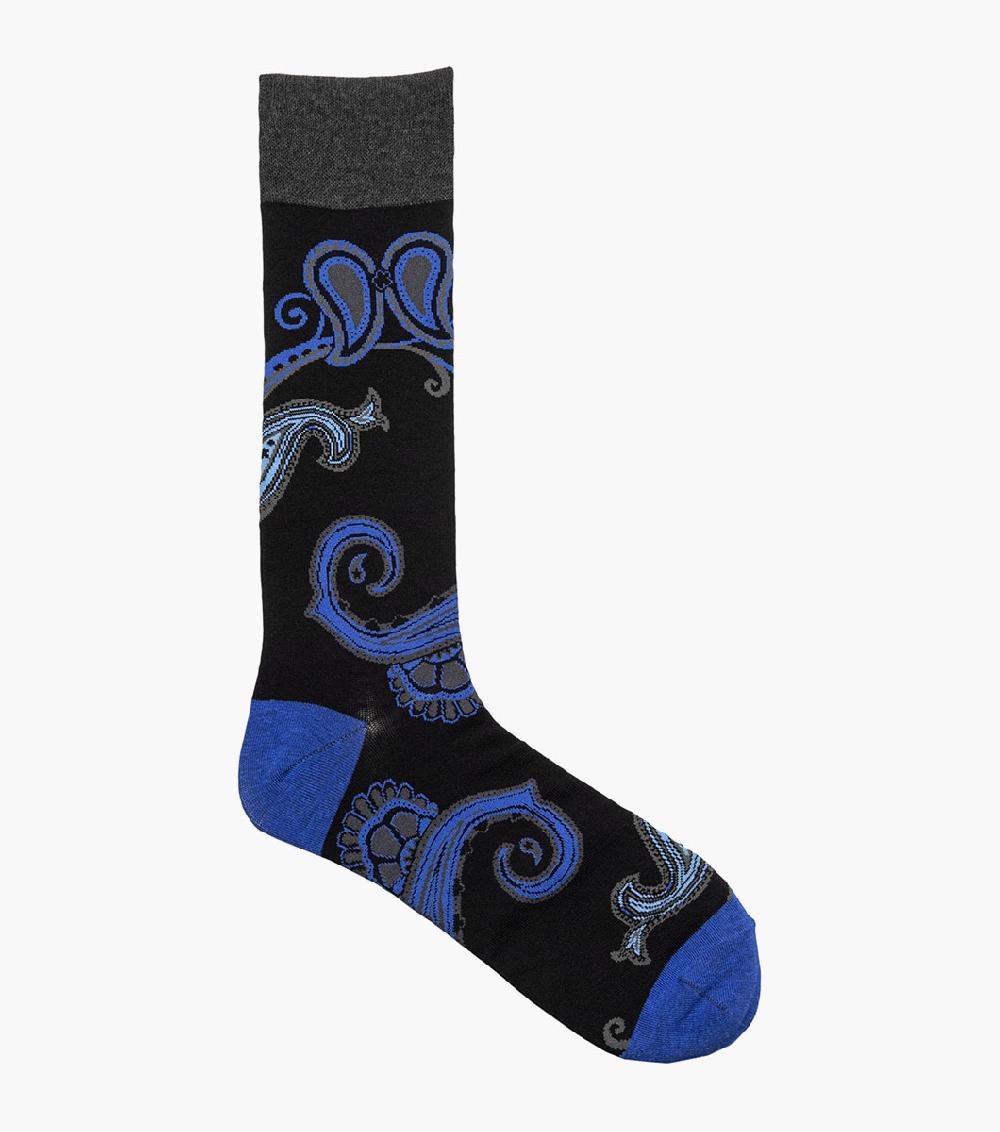 Stacy Adams Pop Of Paisley Men's Crew Dress Sock Men’s Socks