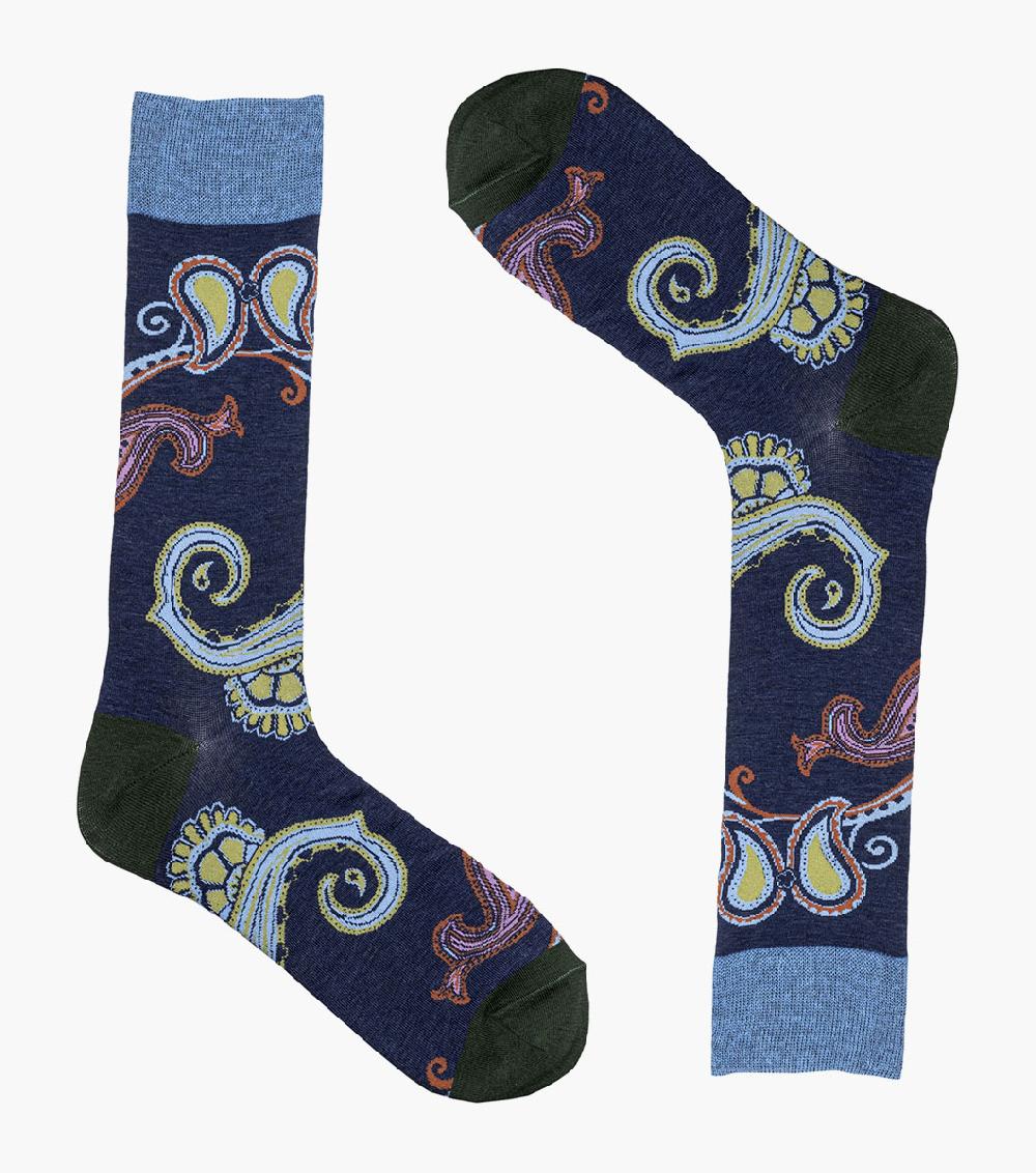 Stacy Adams Pop Of Paisley Men's Crew Dress Sock Men’s Socks