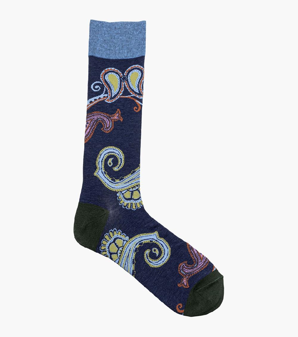 Stacy Adams Pop Of Paisley Men's Crew Dress Sock Men’s Socks