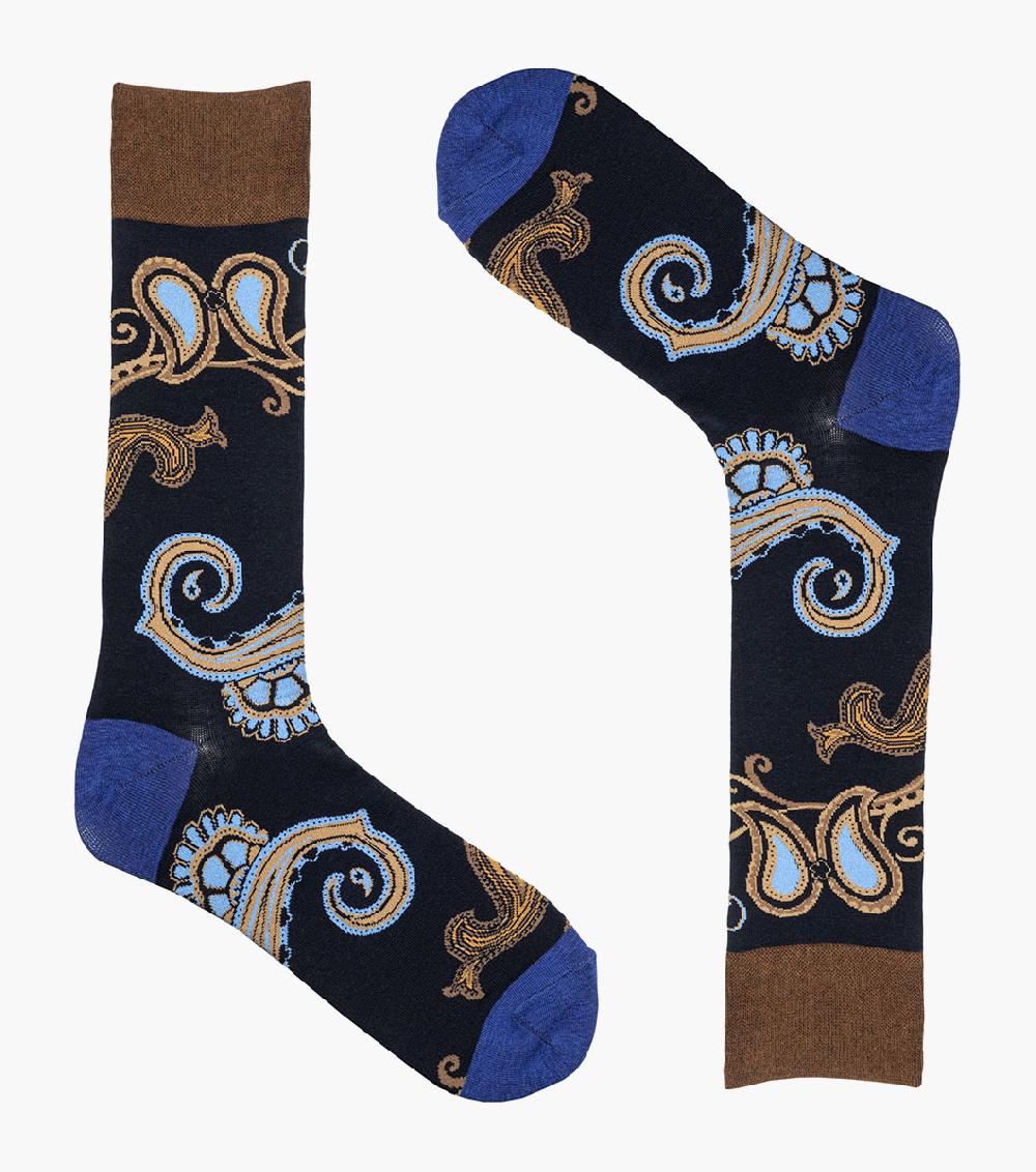 Stacy Adams Pop Of Paisley Men's Crew Dress Sock Men’s Socks