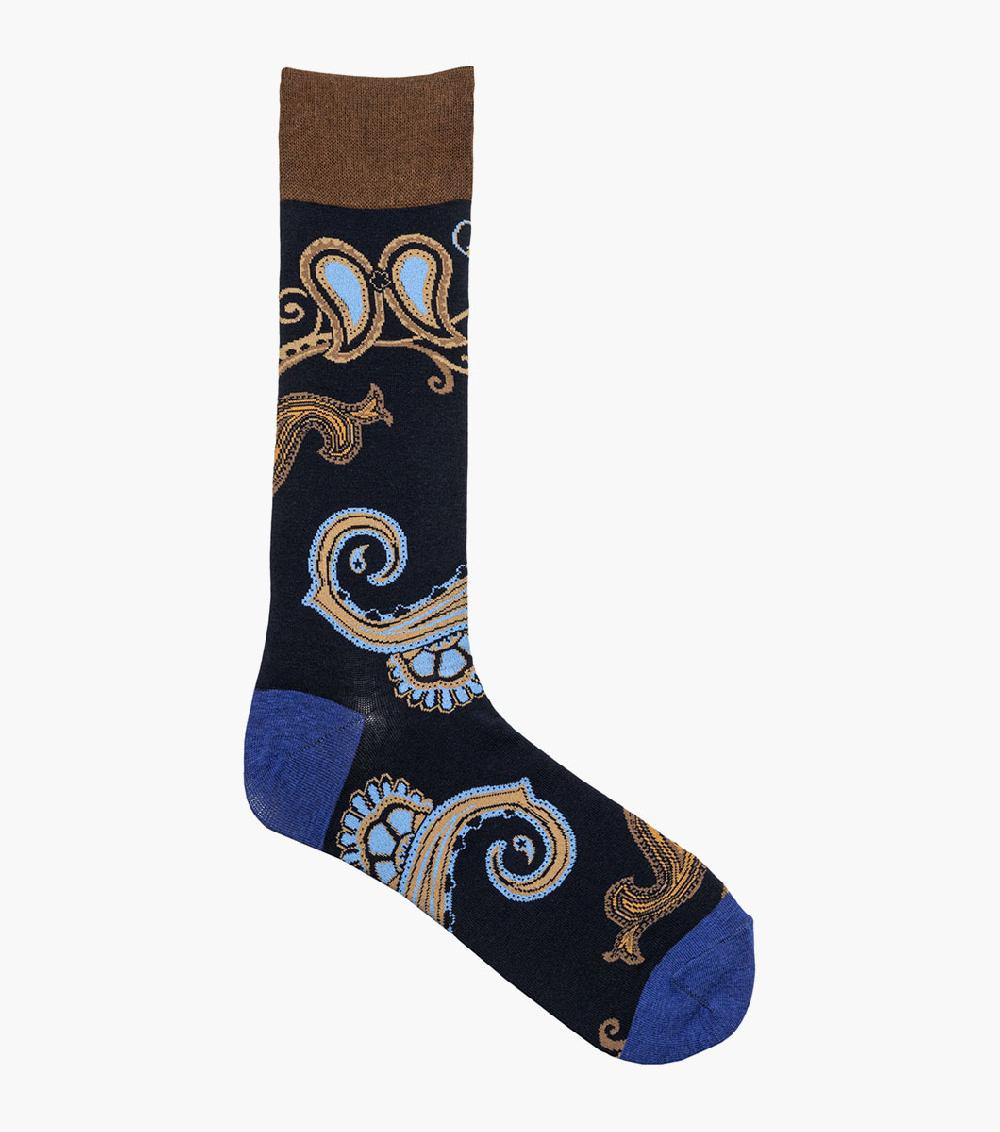 Stacy Adams Pop Of Paisley Men's Crew Dress Sock Men’s Socks