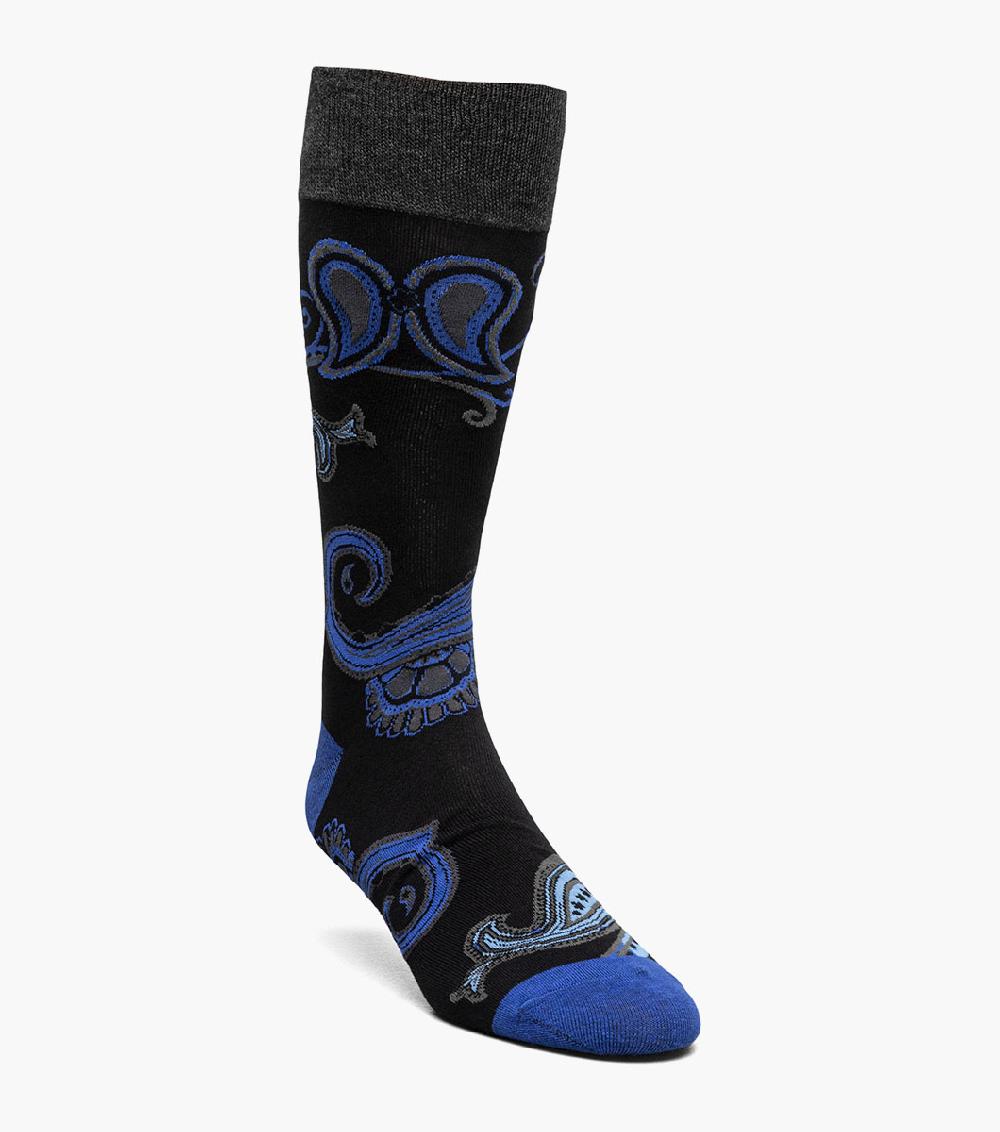 stacy adams Pop of Paisley Men's Crew Dress Sock Men’s Socks