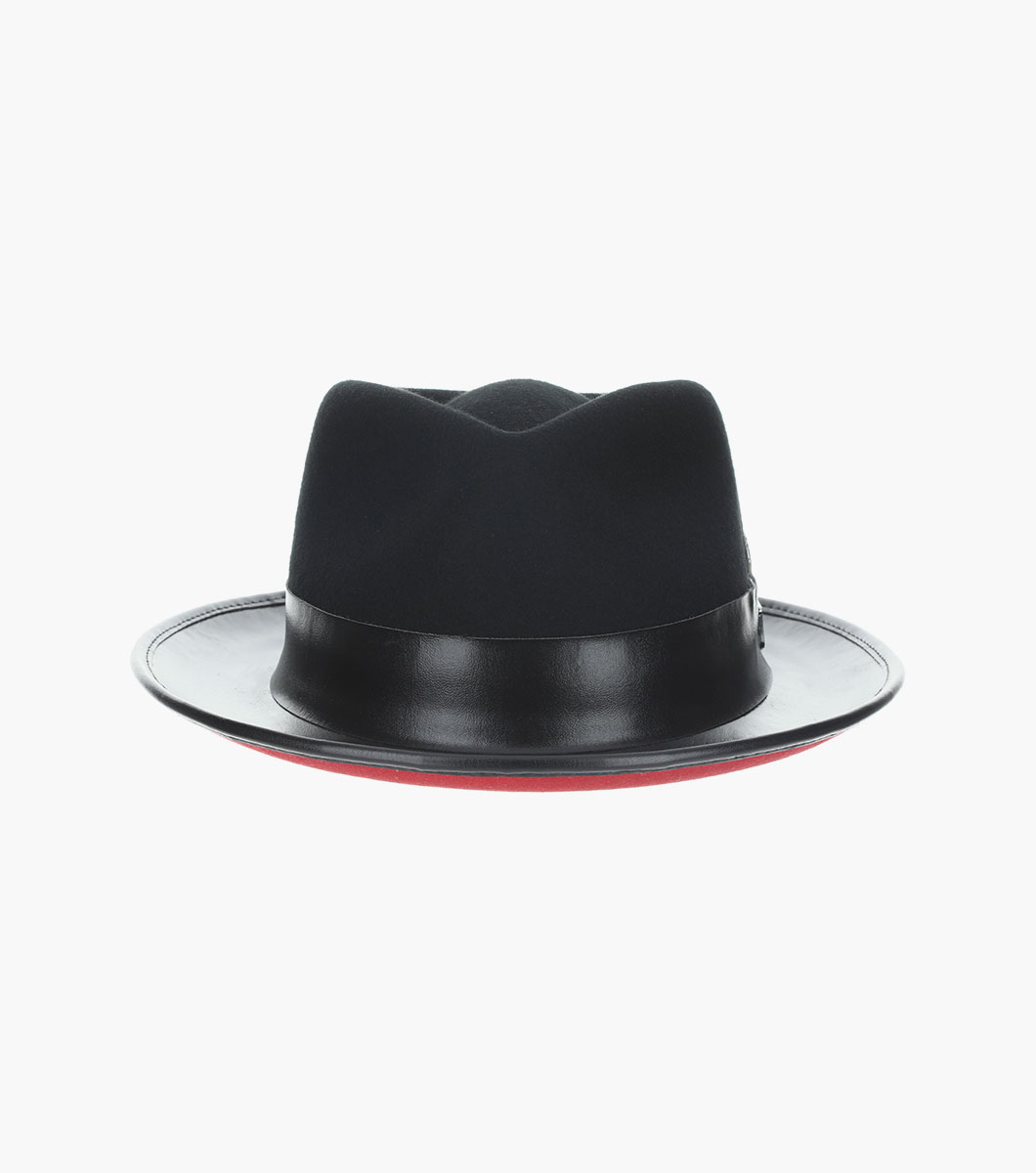 Stacy Adams Provo Fedora Wool Felt Pinch Front Hat Men’s Hats