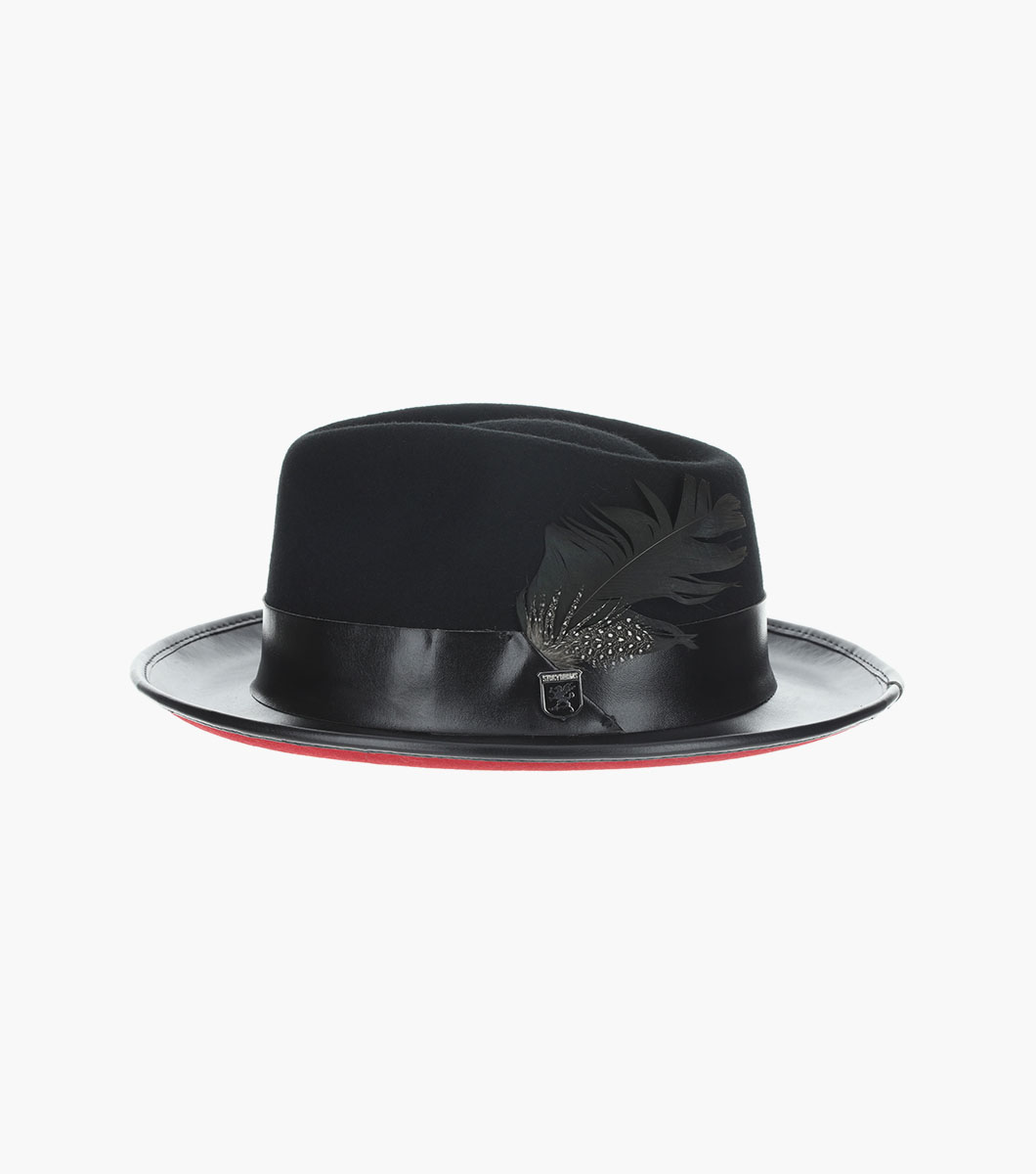 Stacy Adams Provo Fedora Wool Felt Pinch Front Hat Men’s Hats