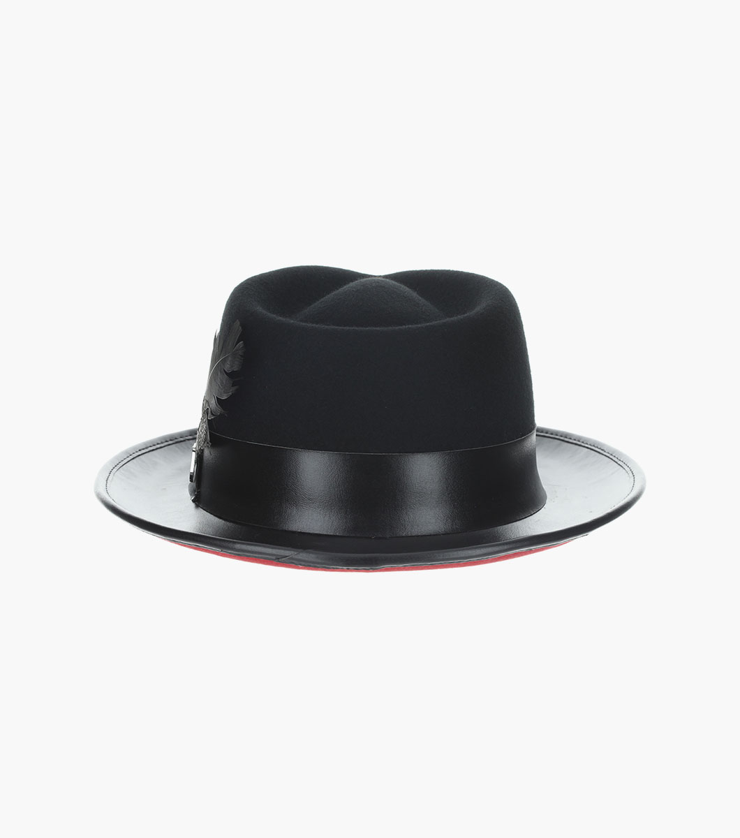 Stacy Adams Provo Fedora Wool Felt Pinch Front Hat Men’s Hats