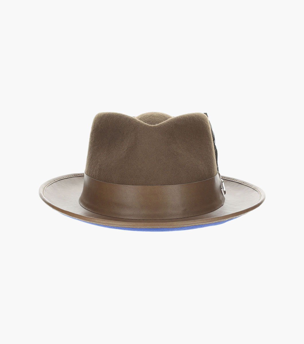 Stacy Adams Provo Fedora Wool Felt Pinch Front Hat Men’s Hats
