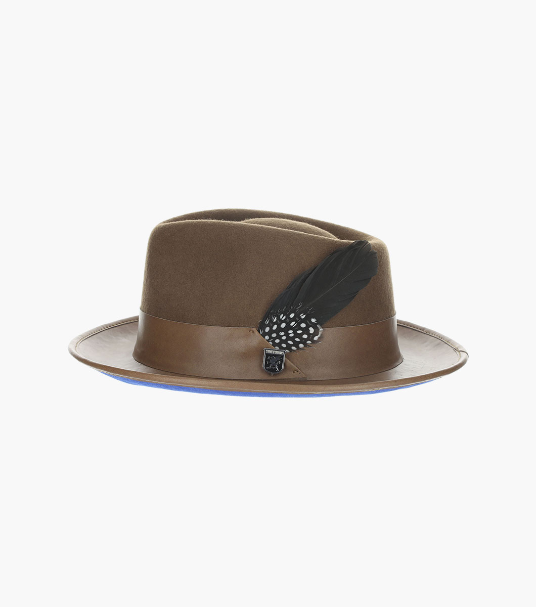 Stacy Adams Provo Fedora Wool Felt Pinch Front Hat Men’s Hats