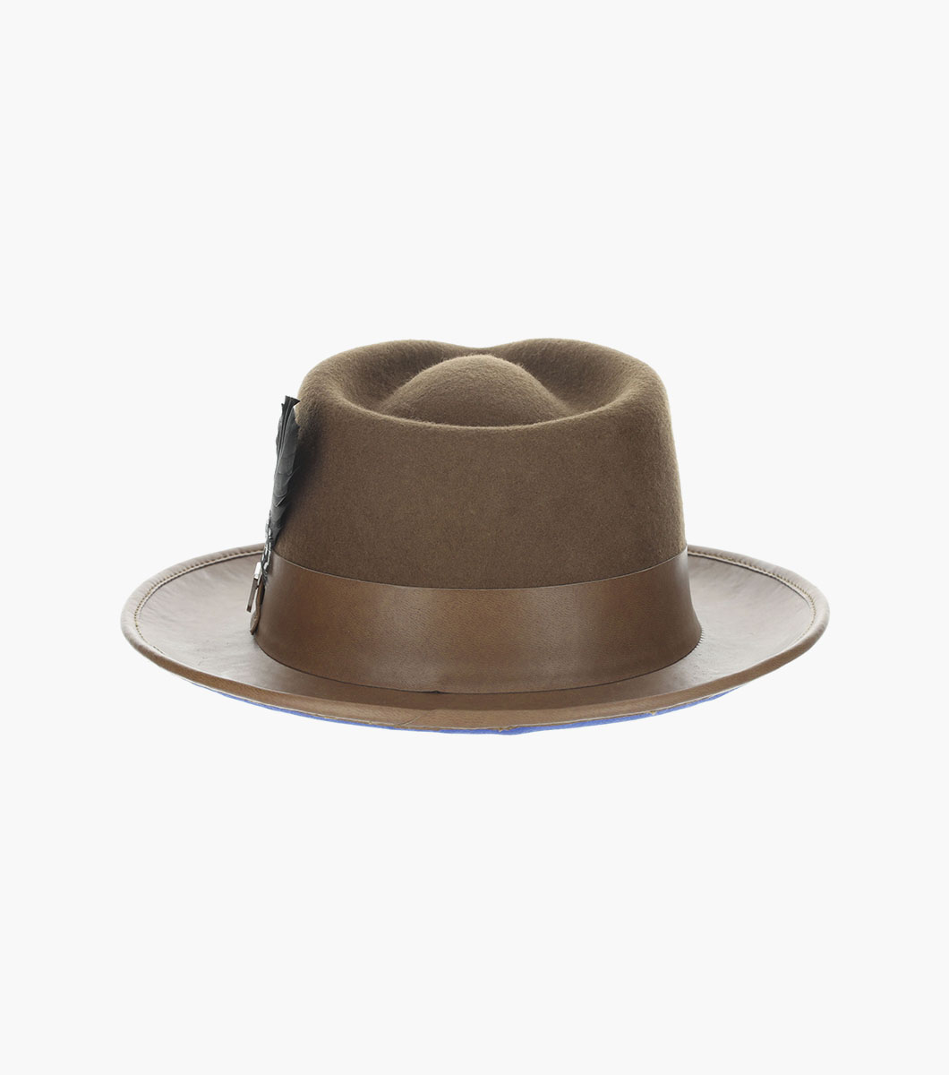 Stacy Adams Provo Fedora Wool Felt Pinch Front Hat Men’s Hats