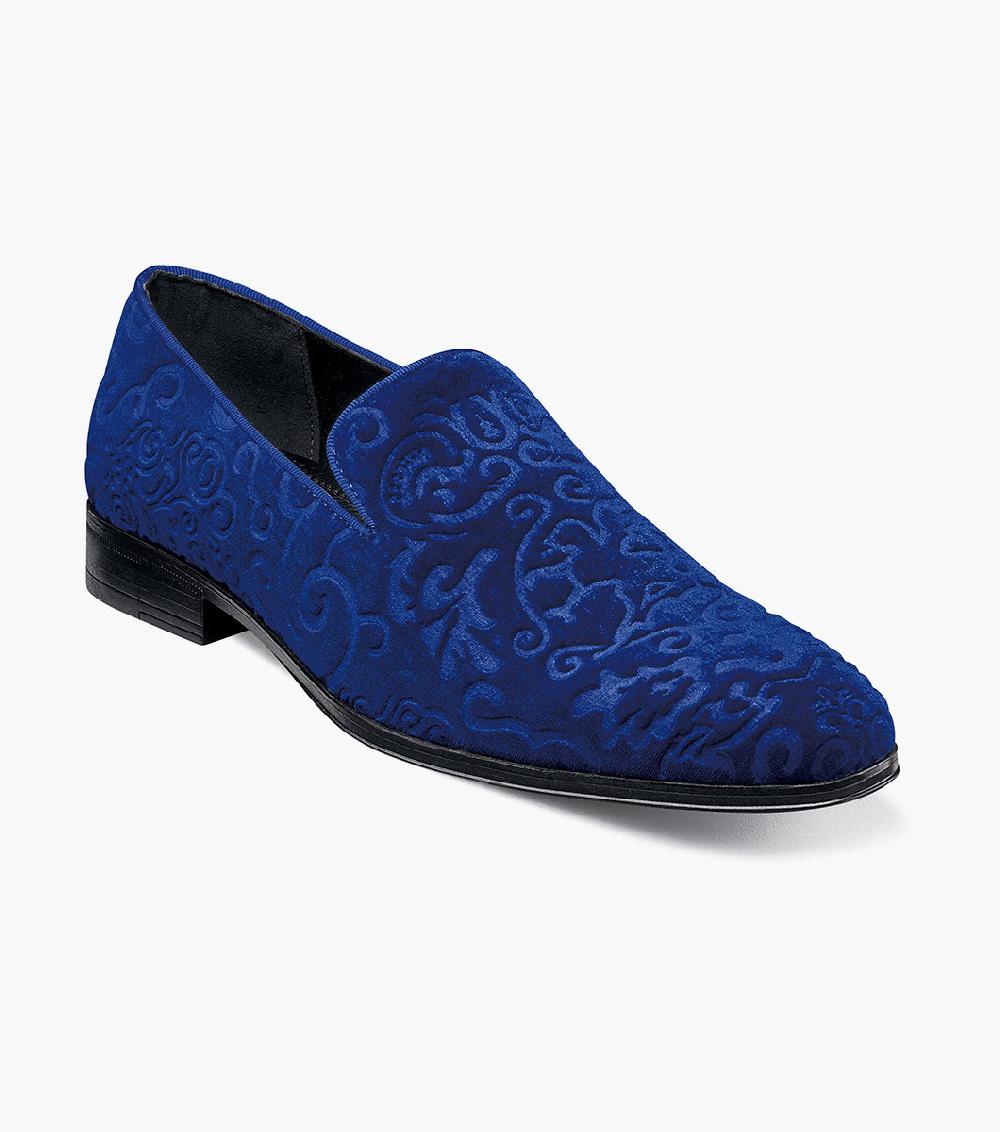 stacy adams Saunders Debossed Velour Slip On Men’s Dress Shoes