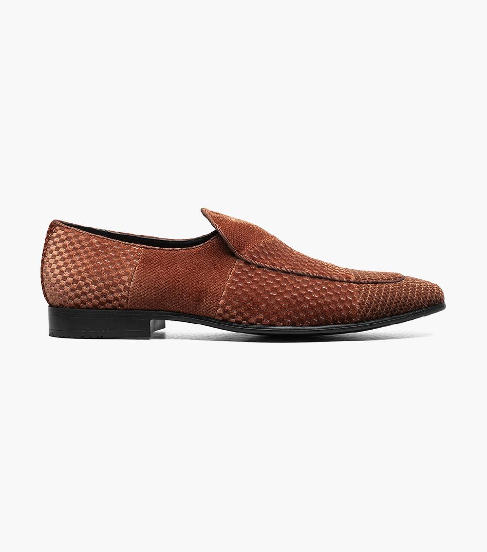 Stacy Adams Shapshaw Velour Moc Toe Slip On Men’s Dress Shoes