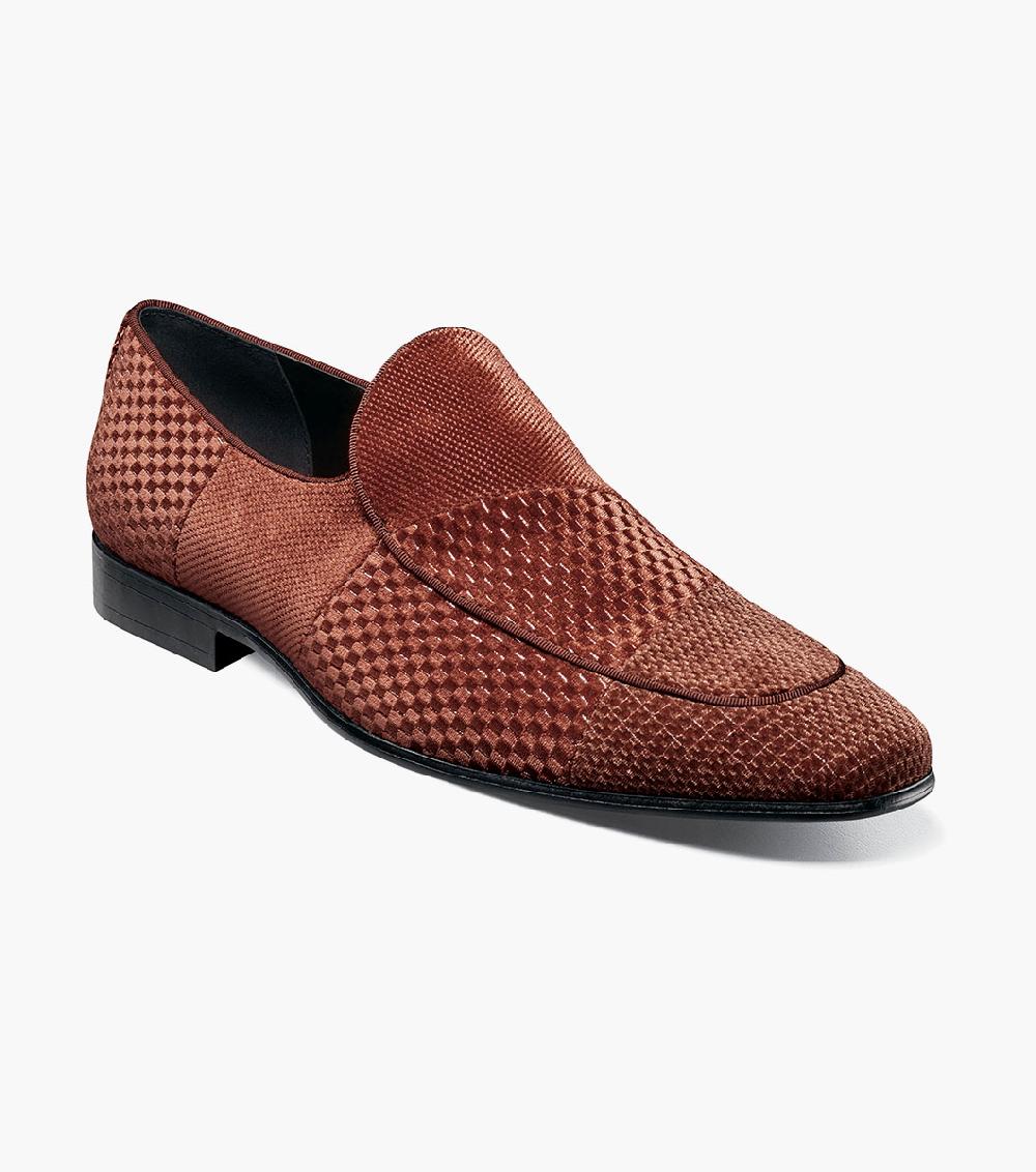 stacy adams Shapshaw Velour Moc Toe Slip On Men’s Dress Shoes